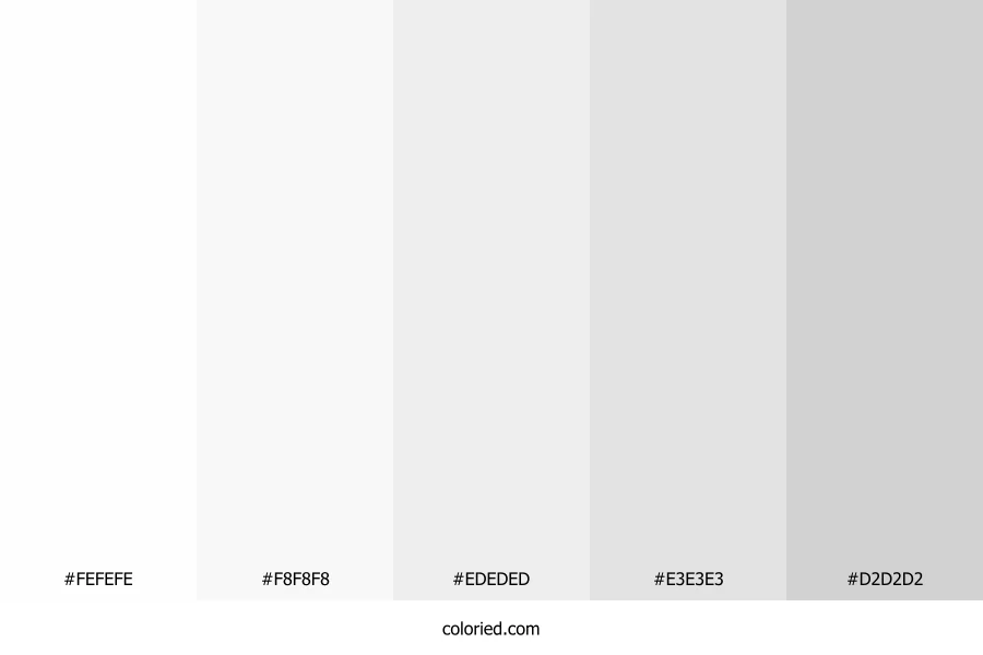 Pure White and Soft Gray Color Palette