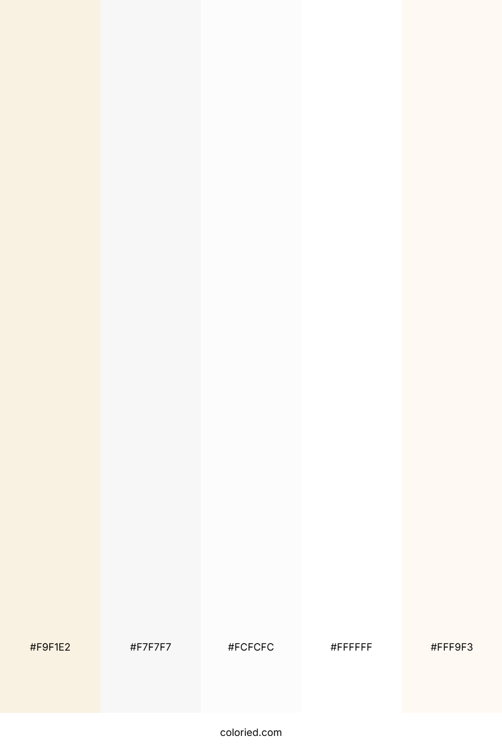 Pure White and Soft Ivory Color Palette
