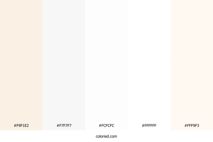 Pure White and Soft Ivory Color Palette