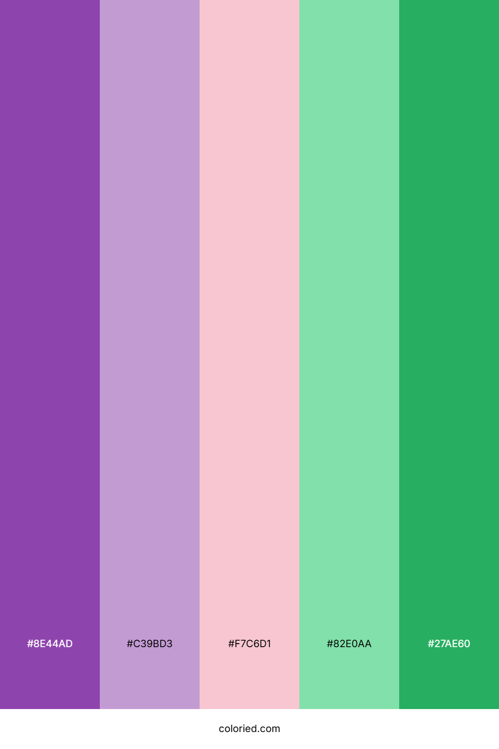 Purple, Pink and Green Color Palette