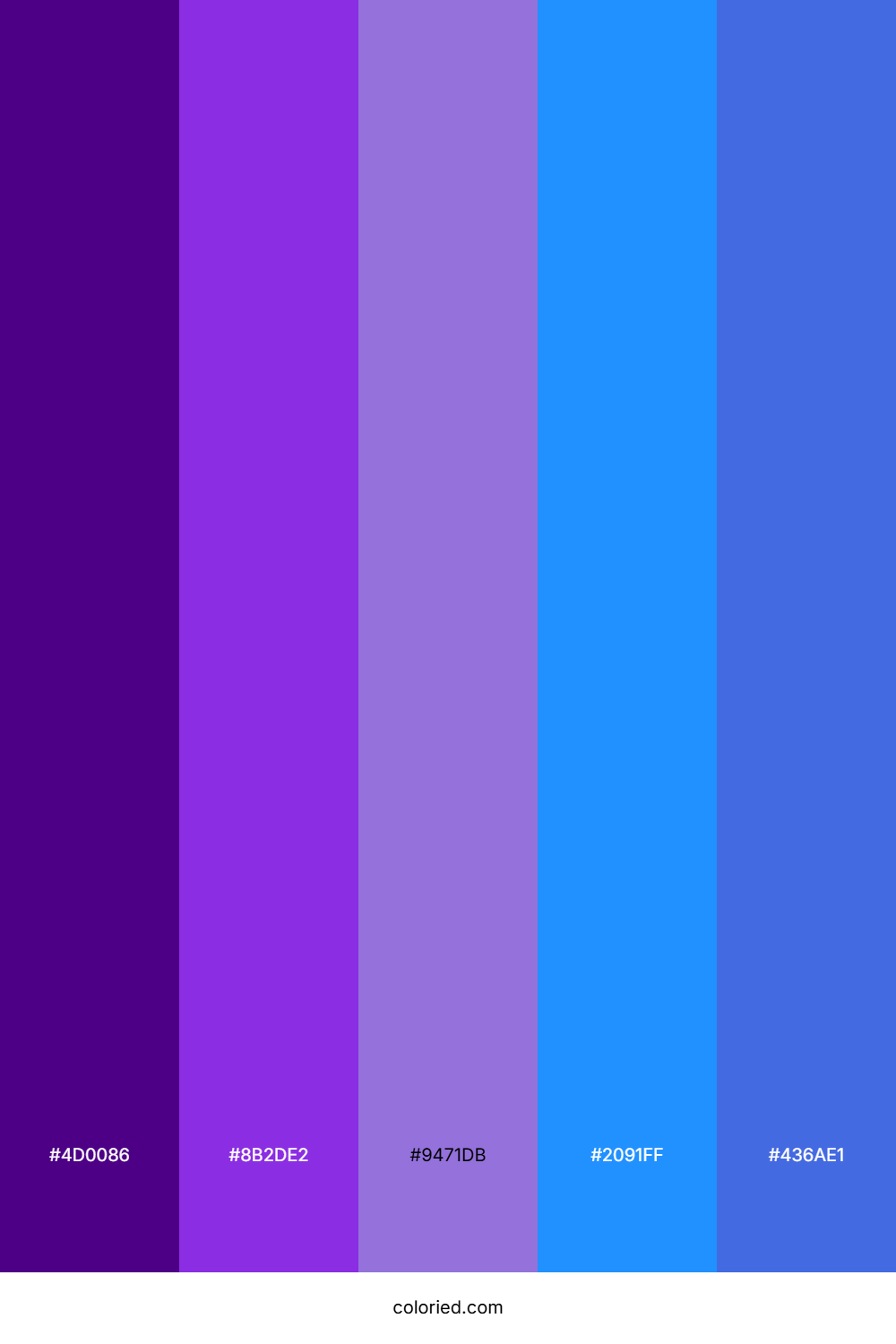 Purple and Blue Mix Color Palette