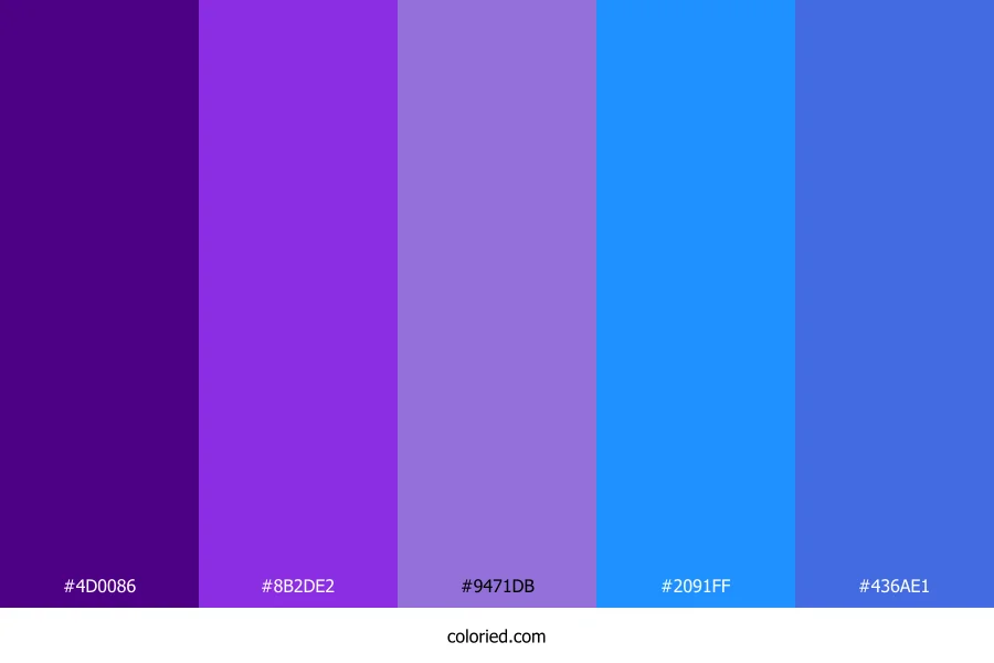 Purple and Blue Mix Color Palette