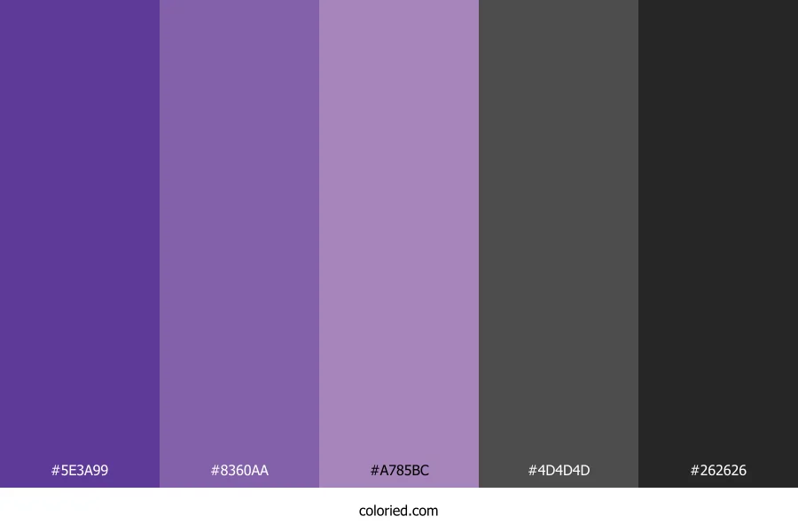 Purple and Dark Grey Color Palette