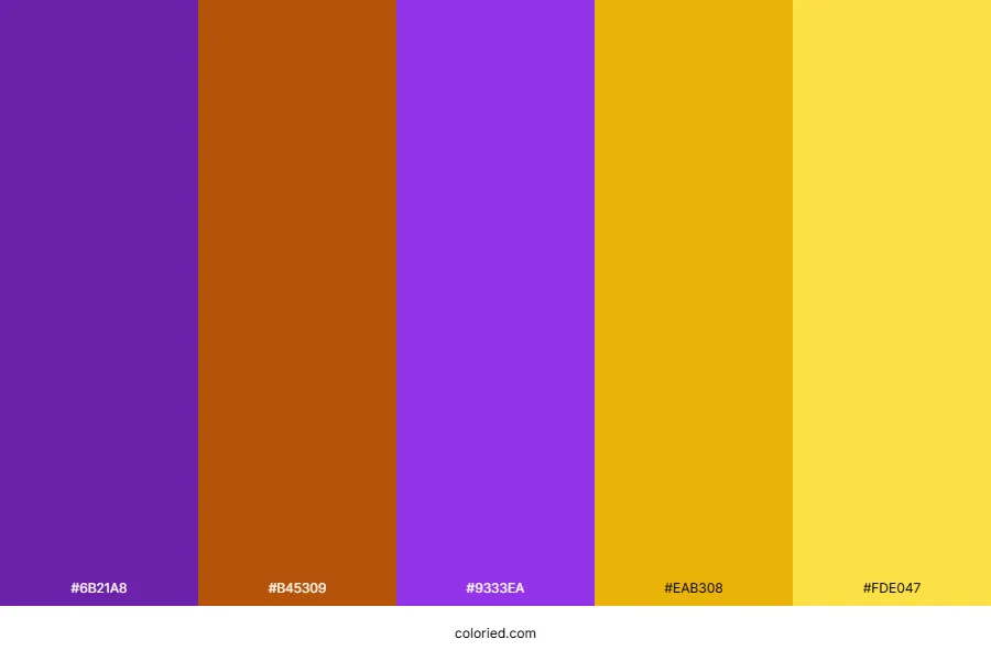 Purple and Gold Color Palette