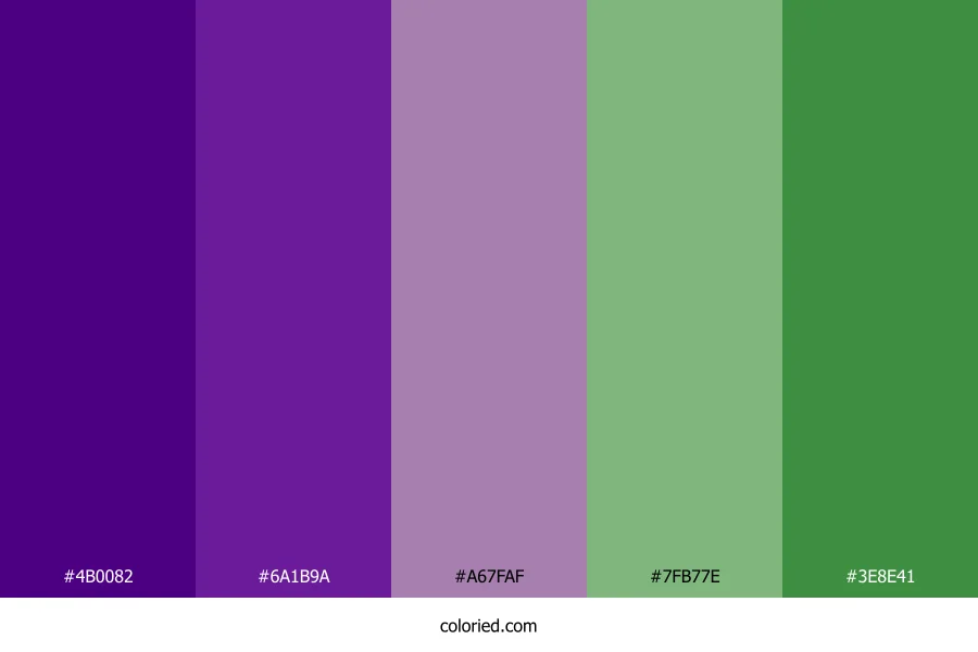 Purple and Green Color Palette