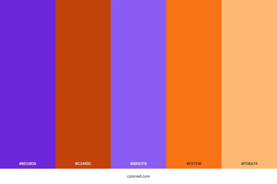 Purple and Orange Color Palette