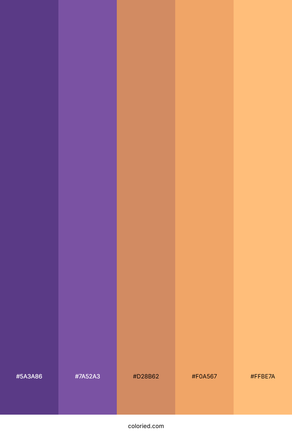 Purple and Orange Sunset Color Palette