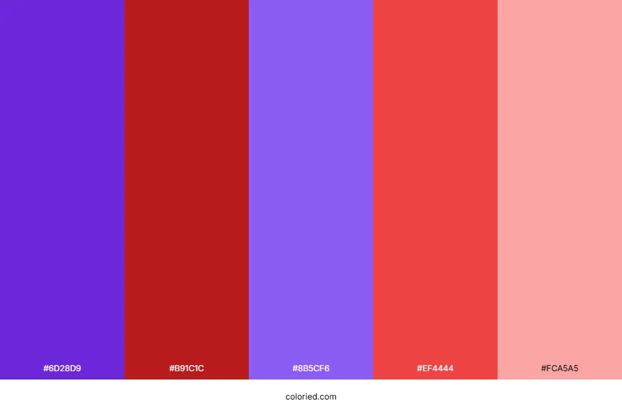 Purple and Red Color Palette