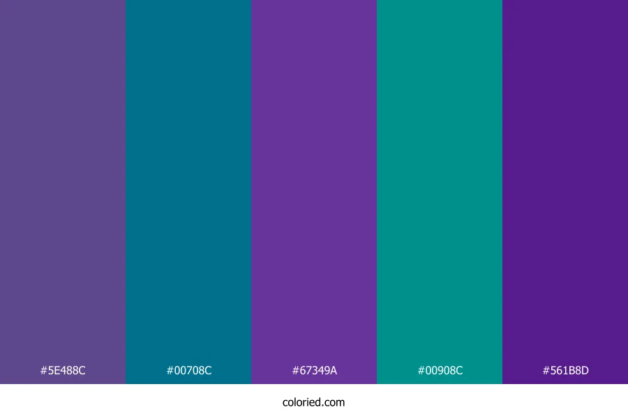 Purple and Teal Color Palette