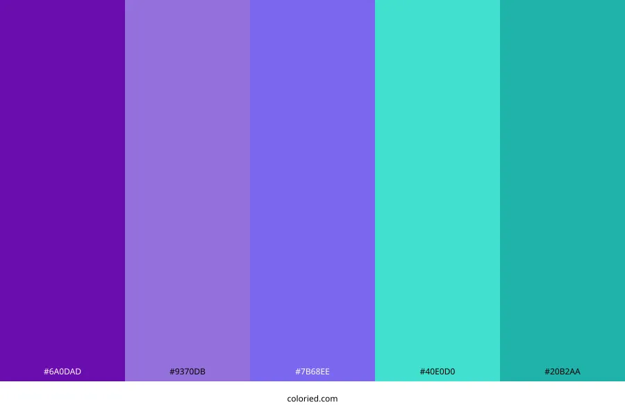 Purple and Turquoise Color Palette