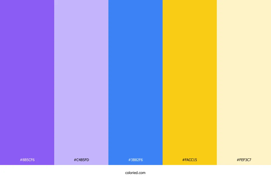 Purple Blue Yellow Color Palette