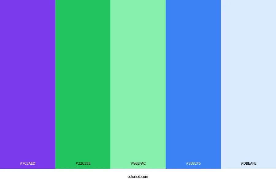 Purple Green Blue Color Palette