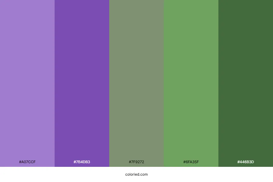 Purple Green Color Palette