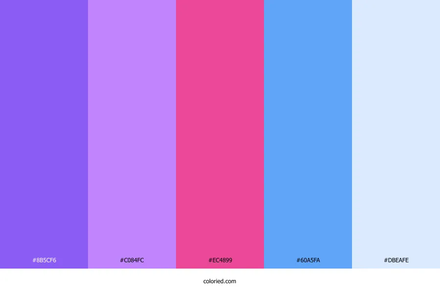 Purple Pink and Blue Color Palette