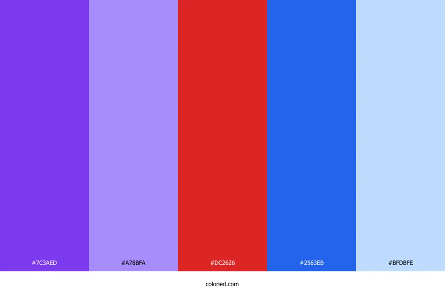 Purple Red Blue Color Palette