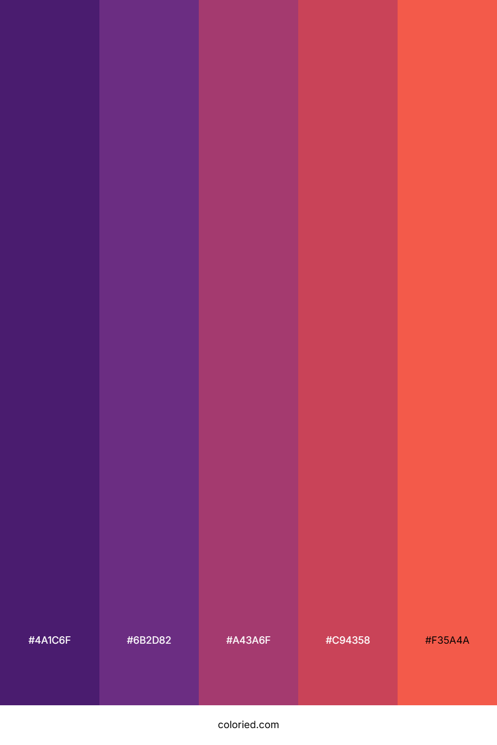 Purple Red Gradient Color Palette