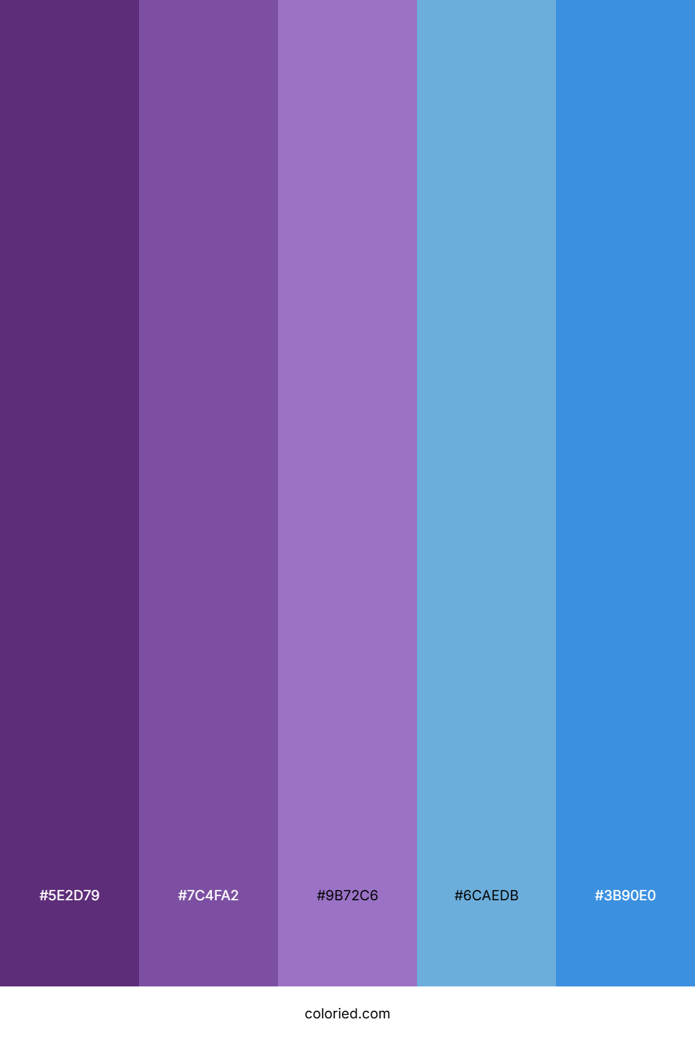 Purple to Blue Color Palette
