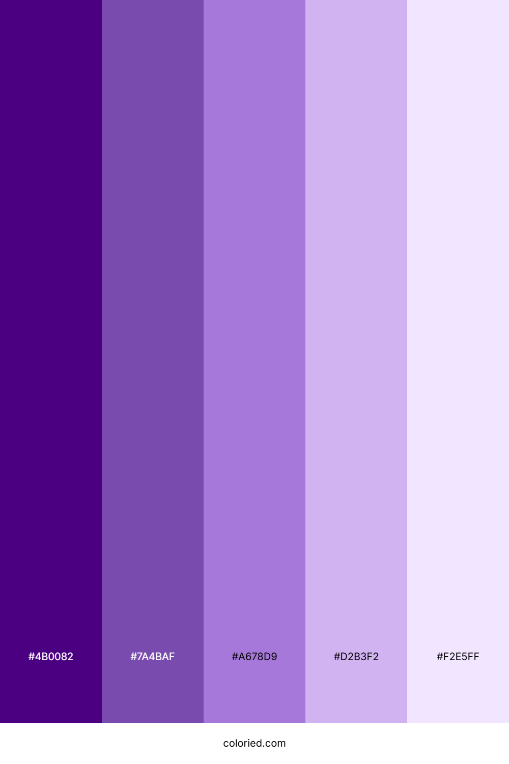 Purple to White Color Palette