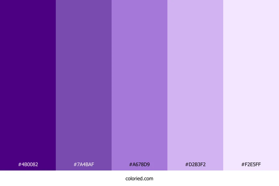 Purple to White Color Palette