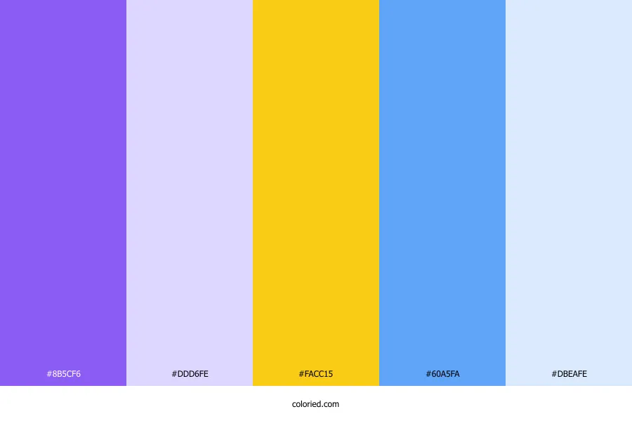 Purple Yellow Blue Color Palette