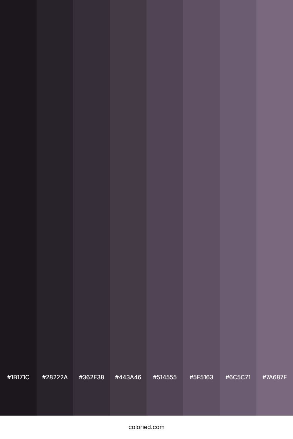 Purplish Grey Color Shades