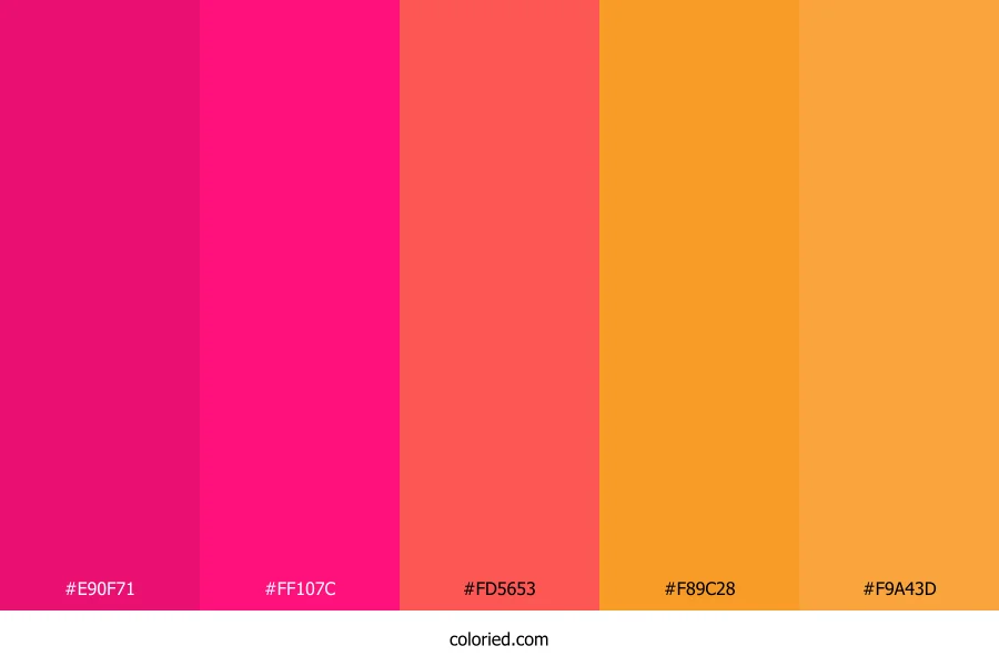 Radiant Pink Horizon Color Palette