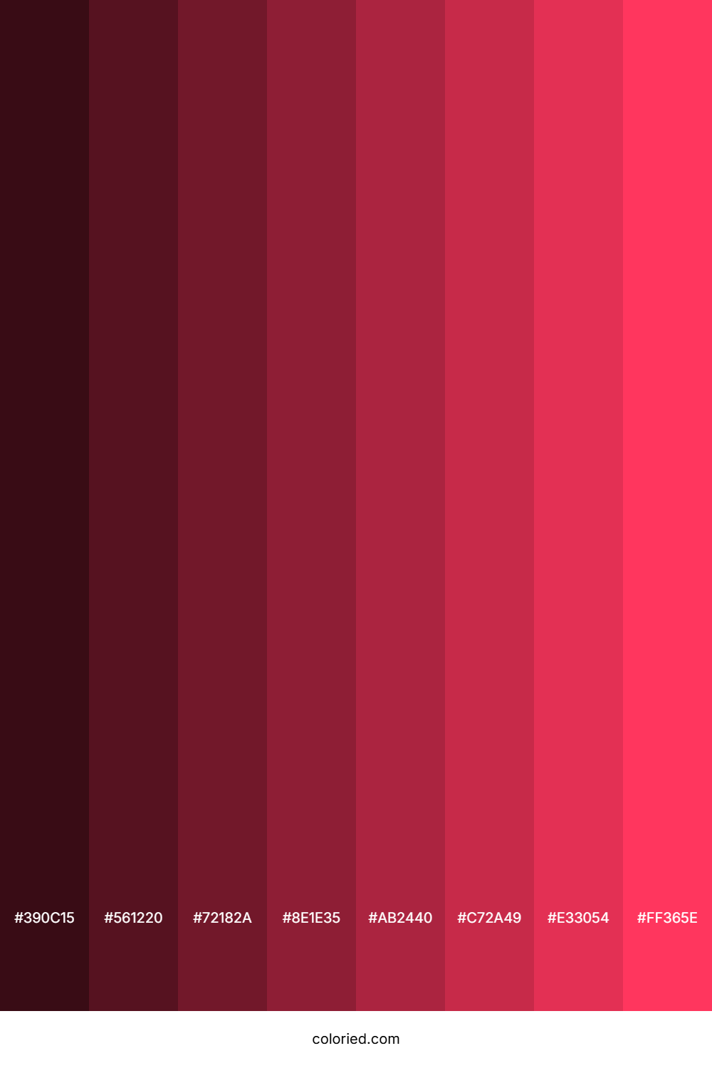 Radical Red Color Shades