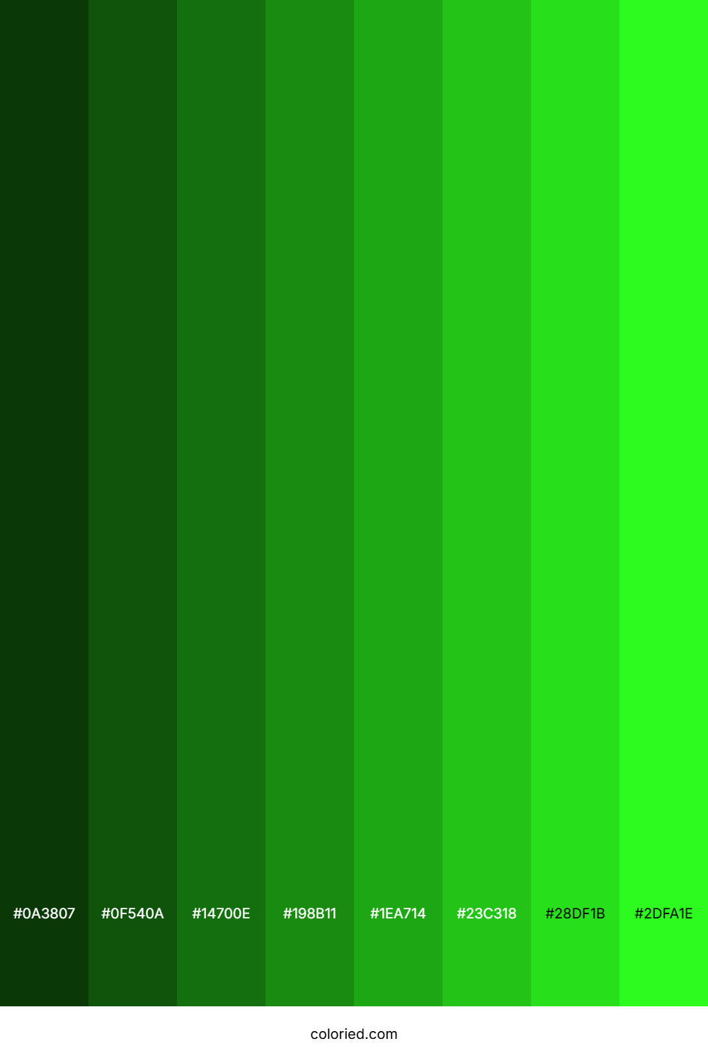 Radioactive Green Color Shades