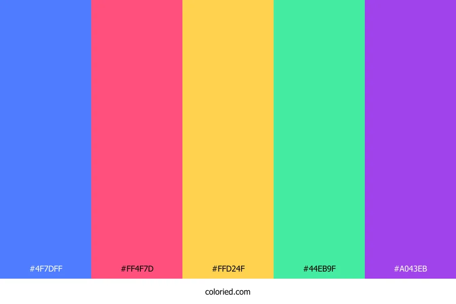 Rainbow Citrus Horizon Color Palette