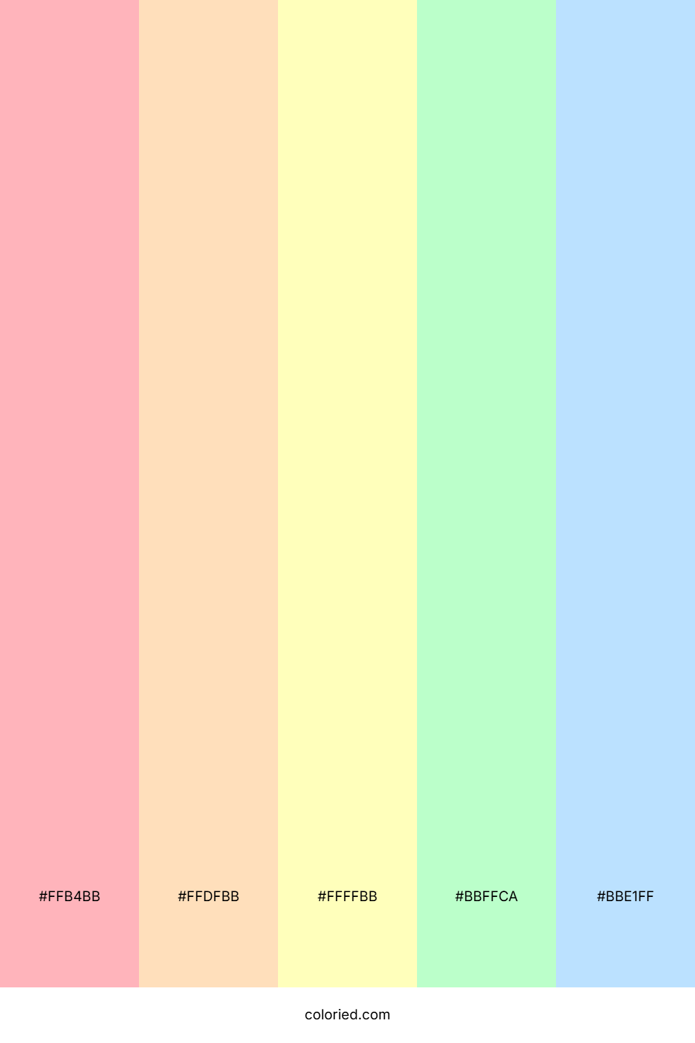 Rainbow Color Pastel Palette