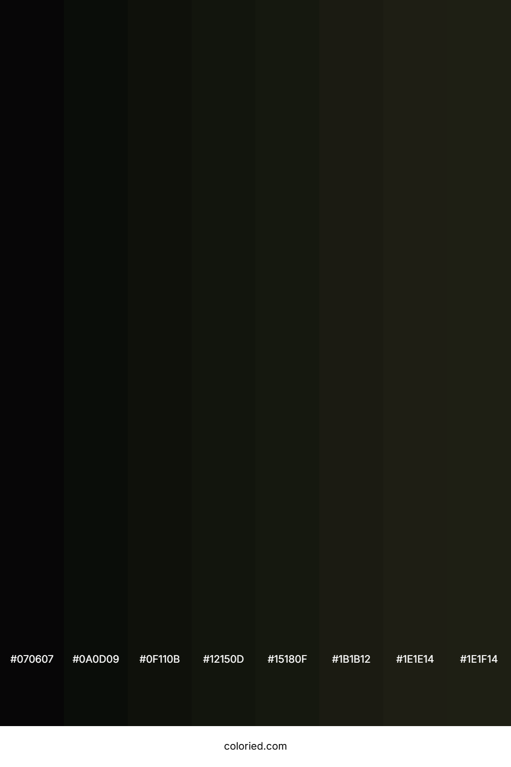 Rangoon Green Color Shades