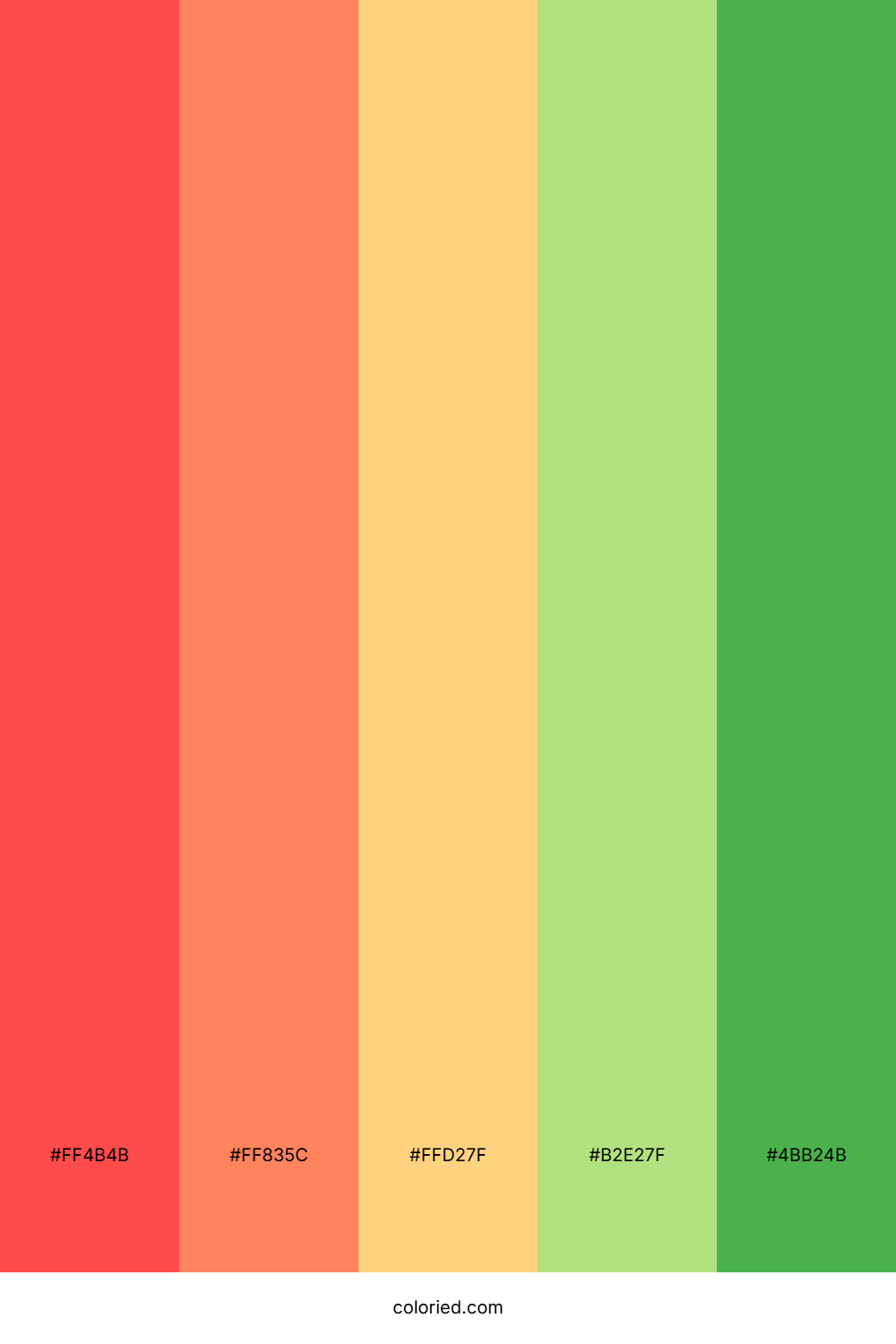 Red, Orange and Green Color Palette