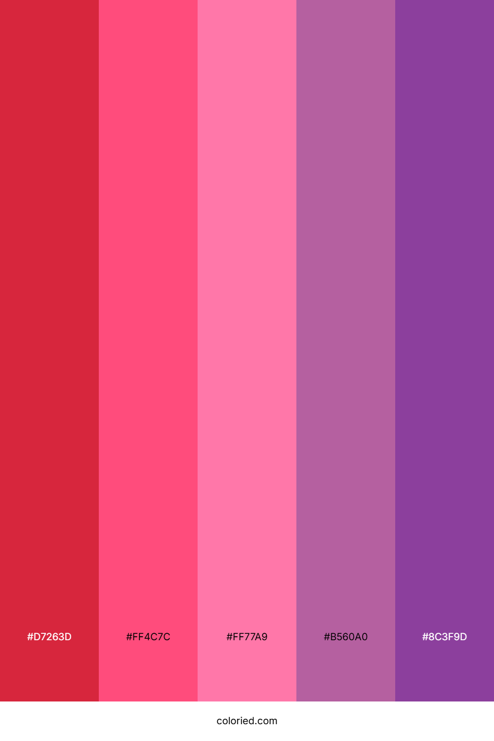 Red, Pink and Purple Color Palette