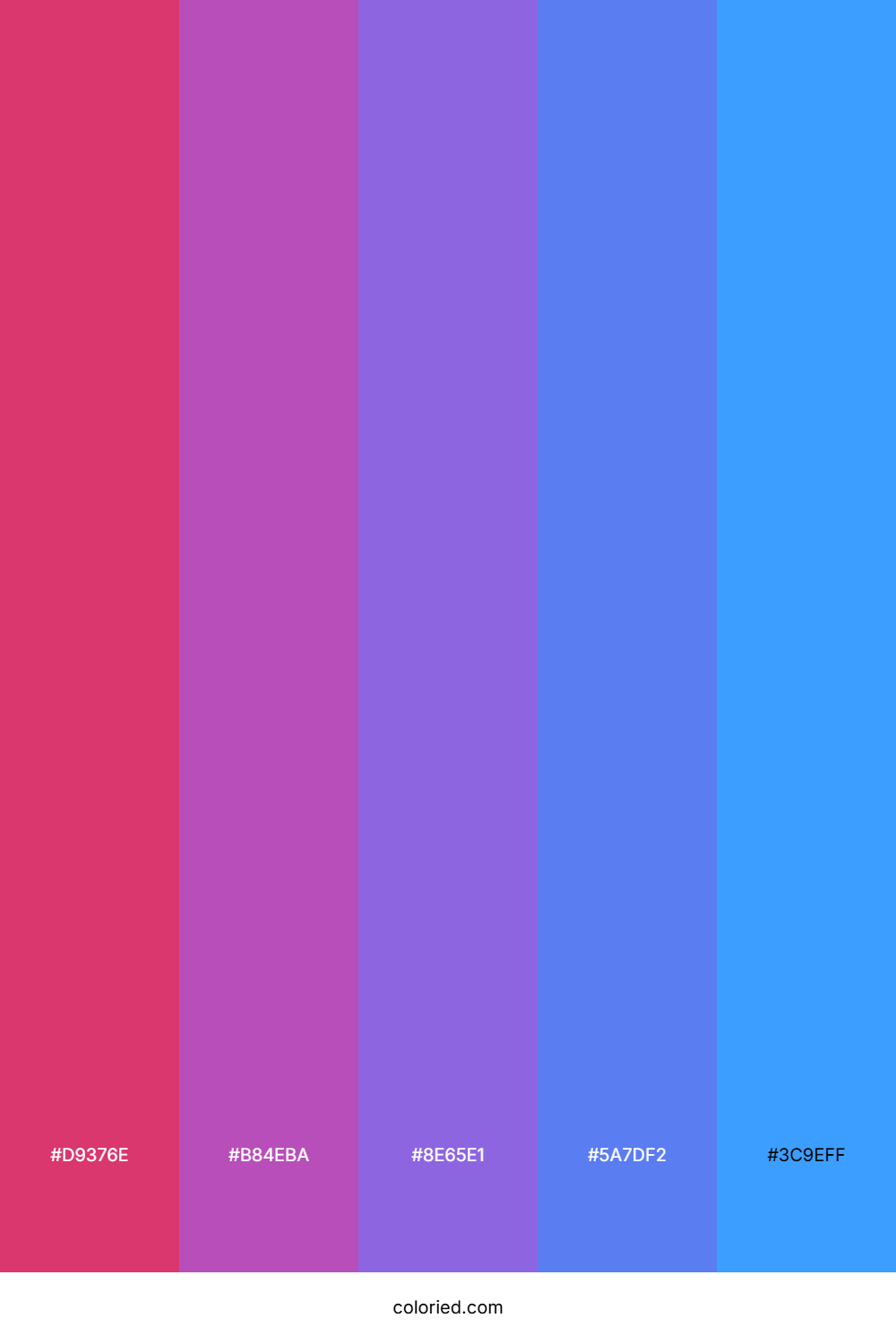 Red, Purple, Blue Gradient Color Palette