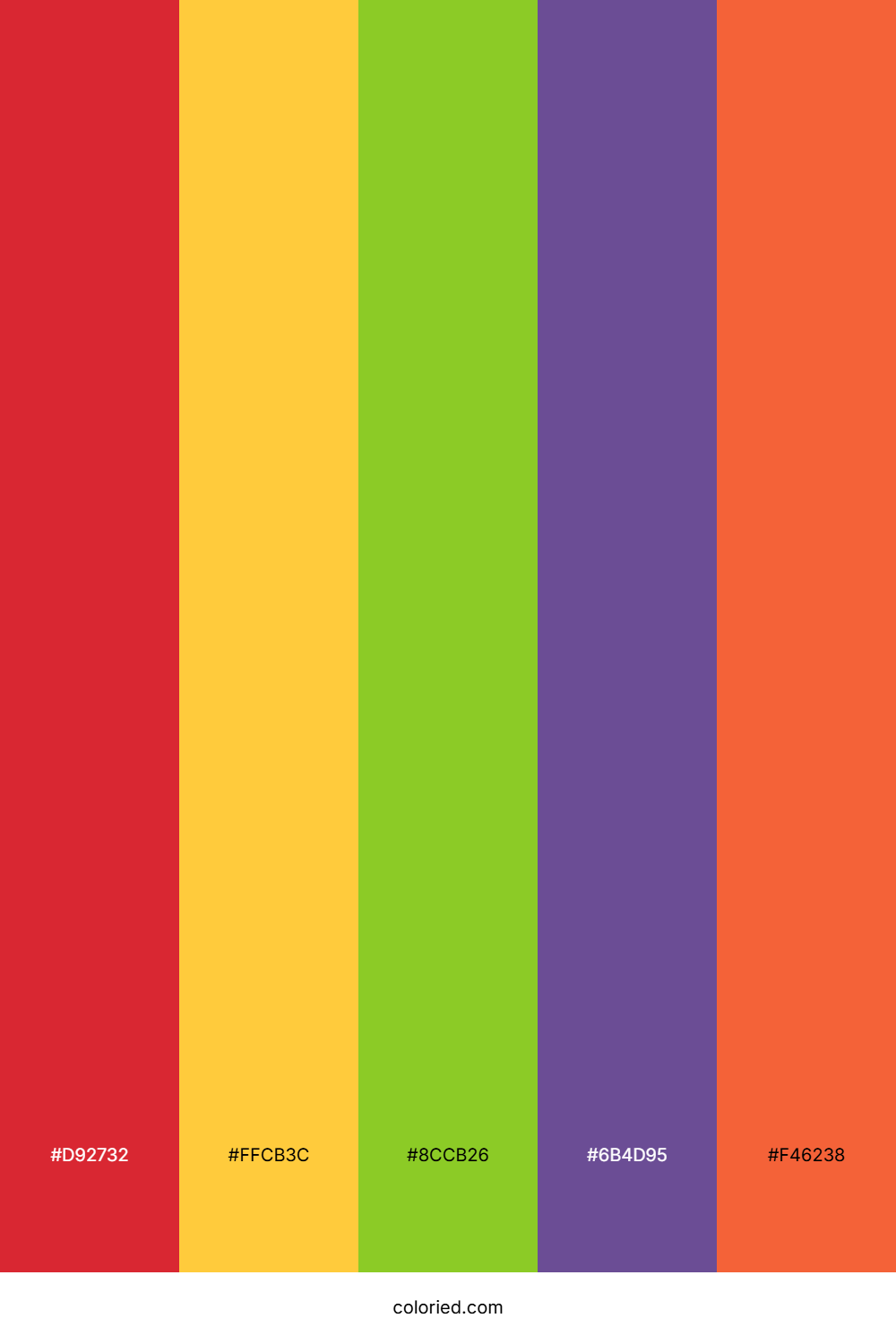Red, Yellow, and Green Color Palette