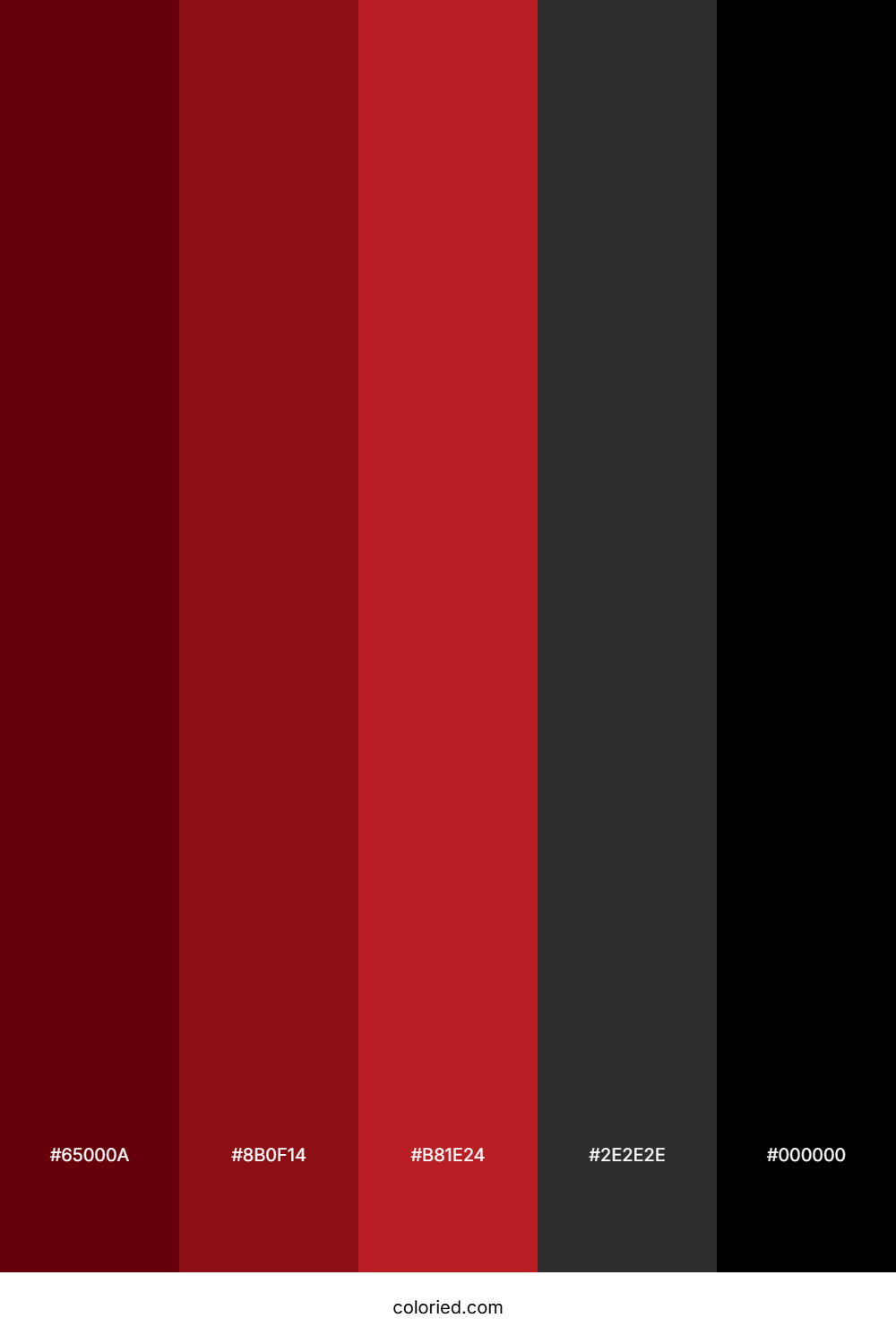 Red and Black Color Palette