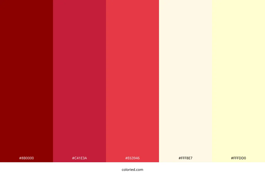 Red and Cream Color Palette