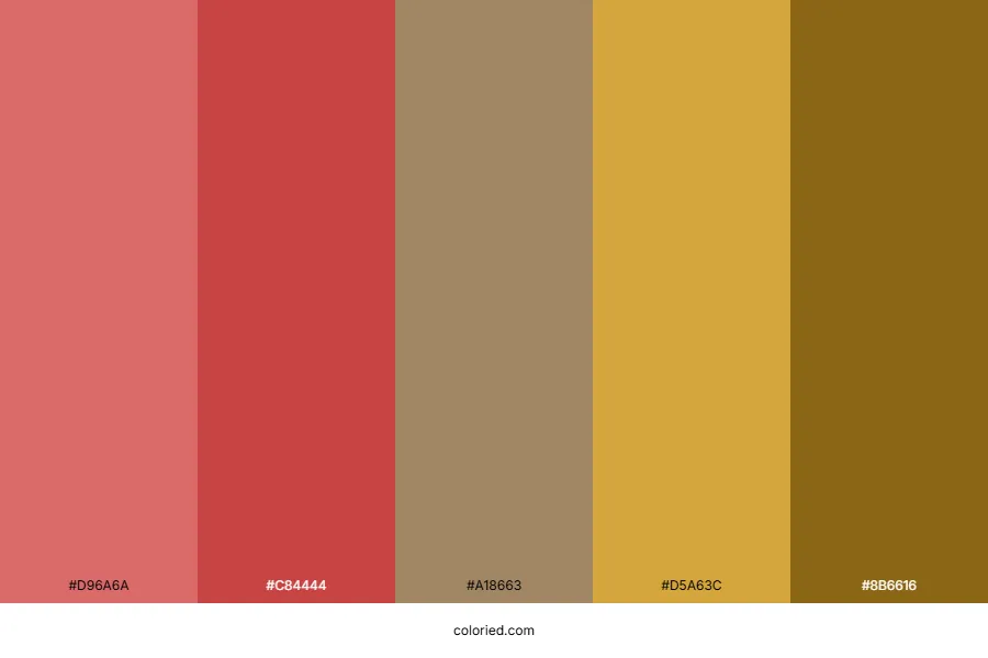Red and Gold Color Palette