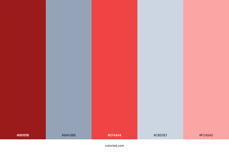 Red and Gray Color Palette