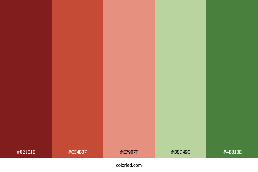 Red and Green Color Palette