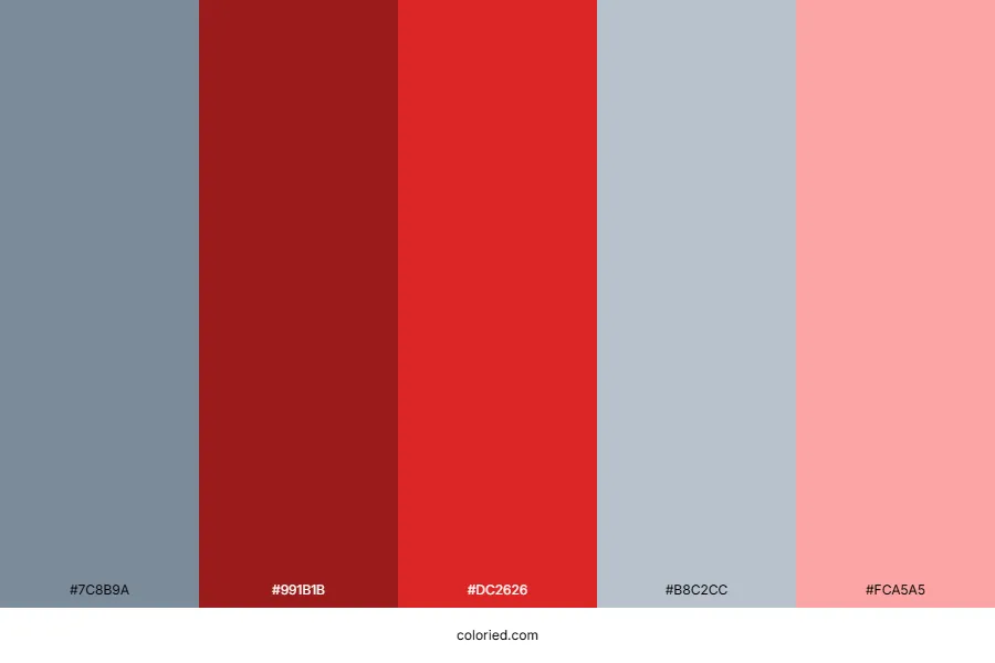 Red and Grey Color Palette