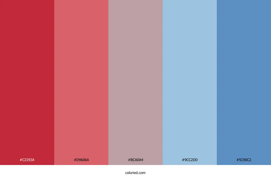 Red and Light Blue Color Palette