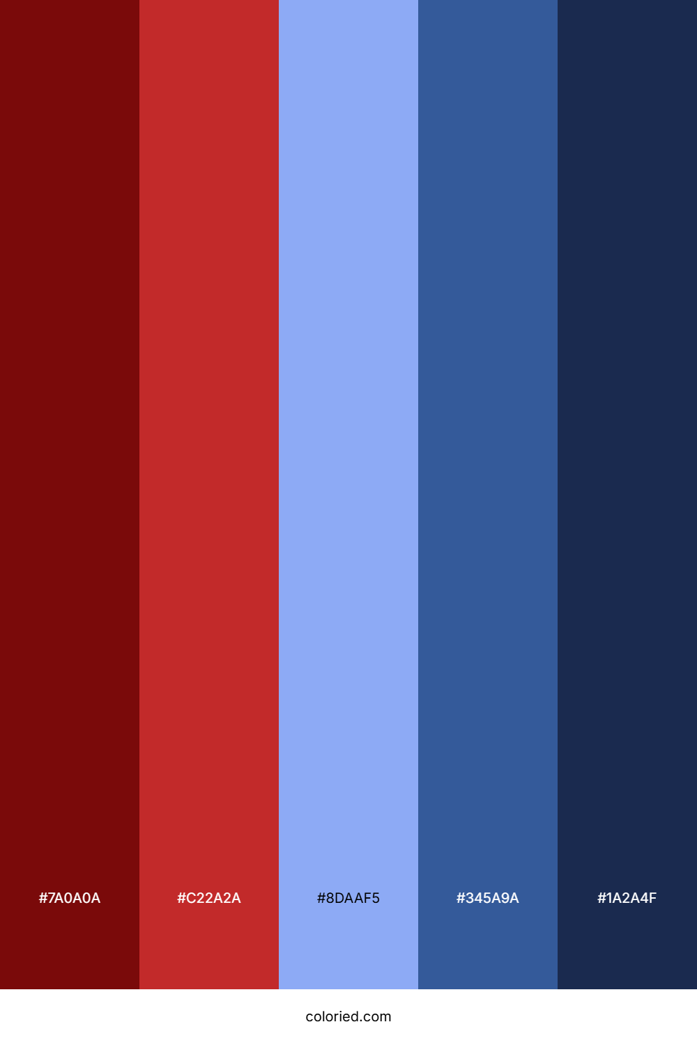Red and Navy Blue Color Palette