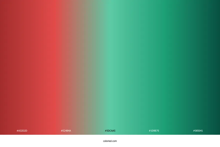 Red and Teal Gradient