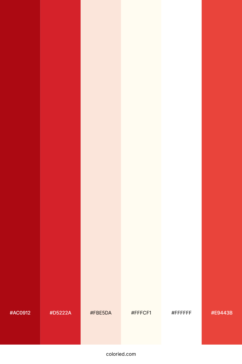 Red and White Color Palette