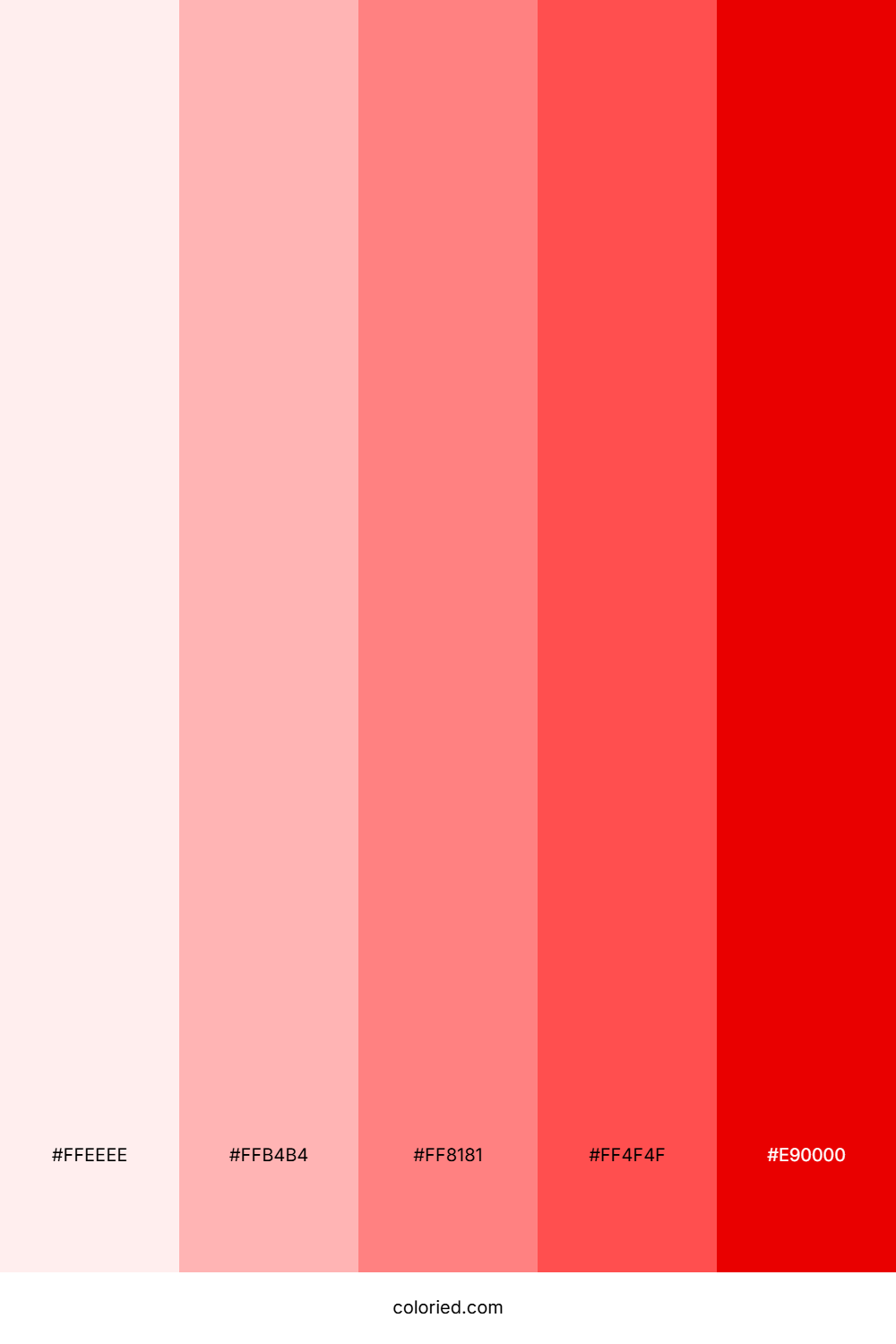 Red and White Gradient Color Palette