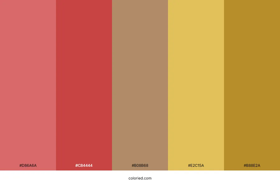 Red and Yellow Color Palette