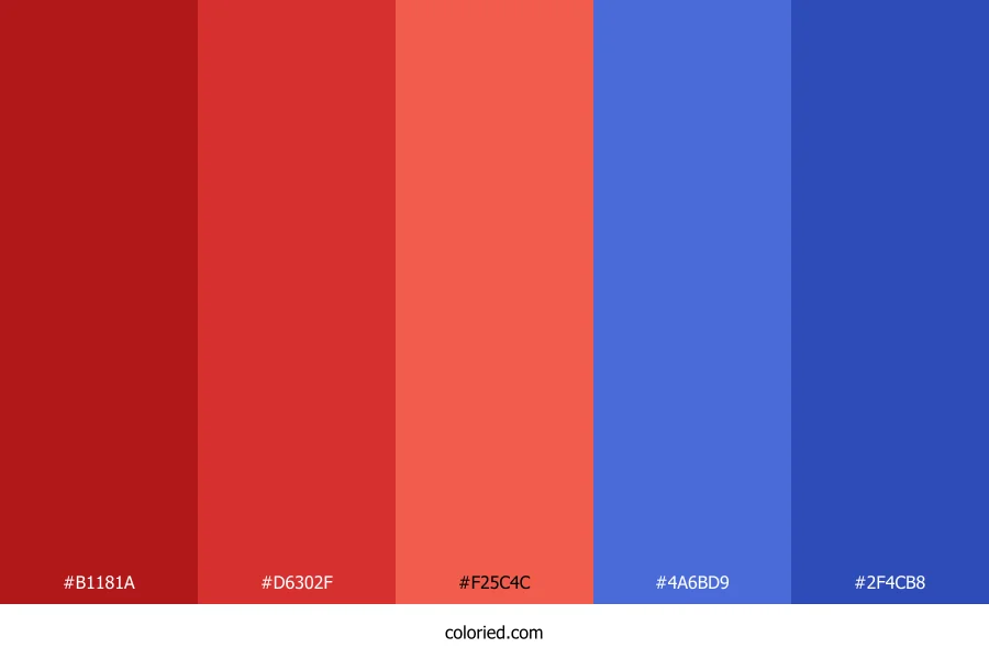 Red Blue Color Palette