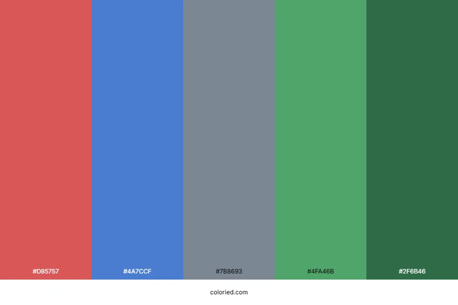 Red Blue Green Color Palette