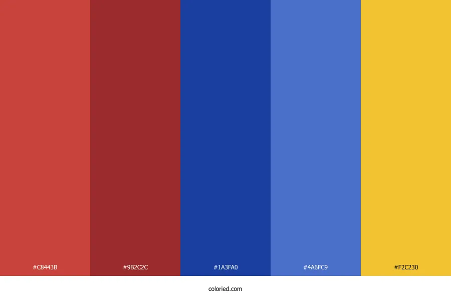 Red Blue Yellow Color Palette